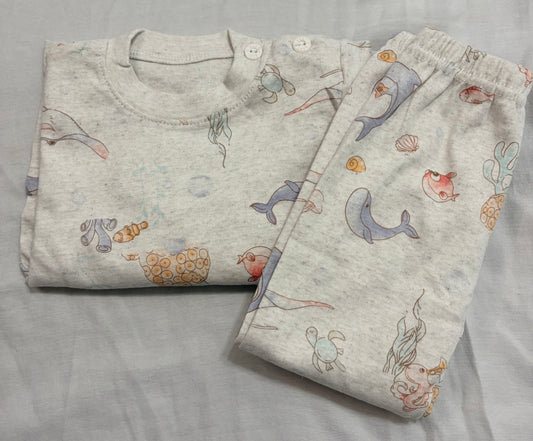 Cotton Ocean Print Lounge Set🌊