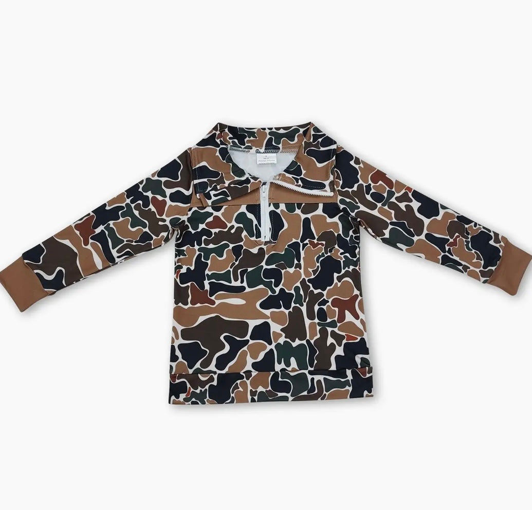 Kids' Camo Quarter-Zip