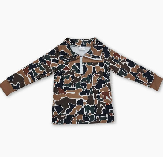 Kids' Camo Quarter-Zip